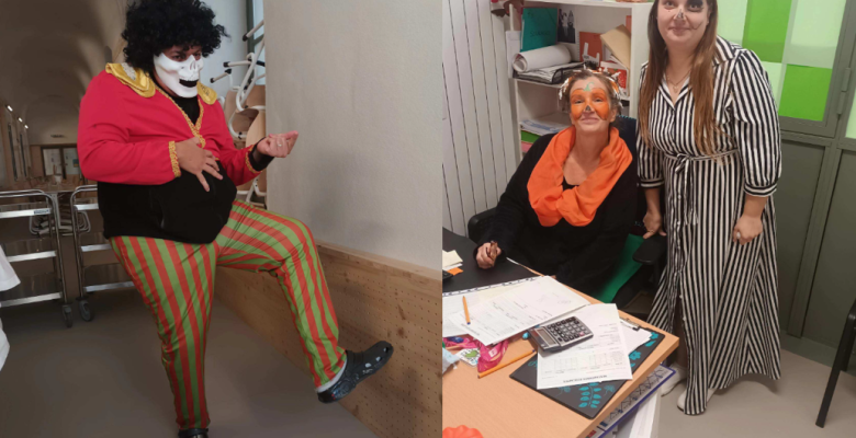 Equipe d'animation déguisée